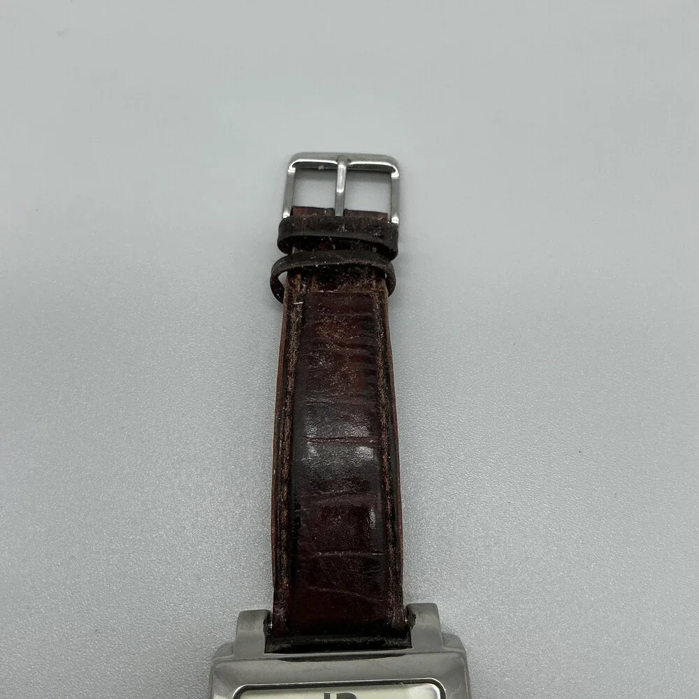 Silpada Designs Womens Watch 35mm Cream Dial Brown Leather Date New Battery